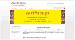Desktop Screenshot of earthsongschoralmusic.com