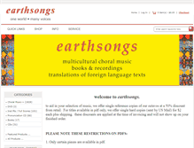 Tablet Screenshot of earthsongschoralmusic.com